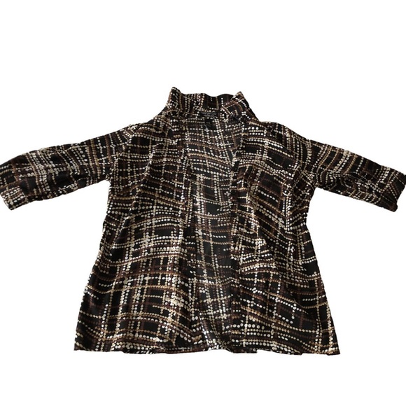 brown 3/4 length kimono style shirt!!! - Picture 2 of 2
